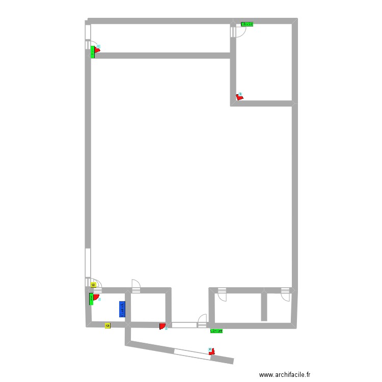 Fondation de Coubertin Métallerie / Forge. Plan de 3 pièces et 15 m2