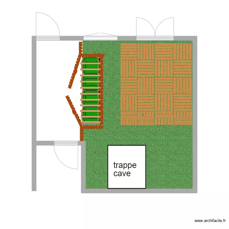 C2 Jardin  - poubelle projet Kerber. Plan de 