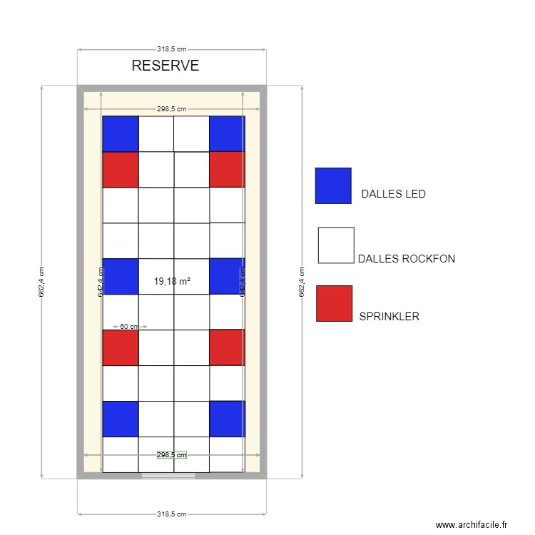 LA LOUVIERE RESERVE. Plan de 1 pièce et 19 m2