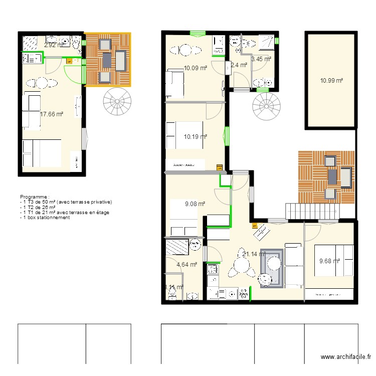 aubervilliers reaménagement version FINALE. Plan de 0 pièce et 0 m2