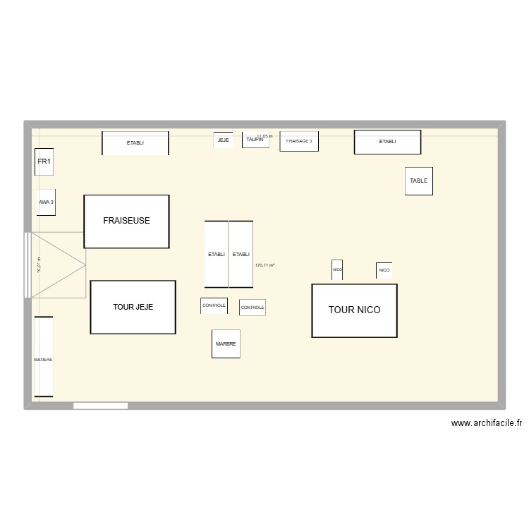 maison5. Plan de 1 pièce et 171 m2