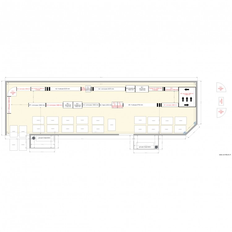 implantation production modifié V13. Plan de 0 pièce et 0 m2