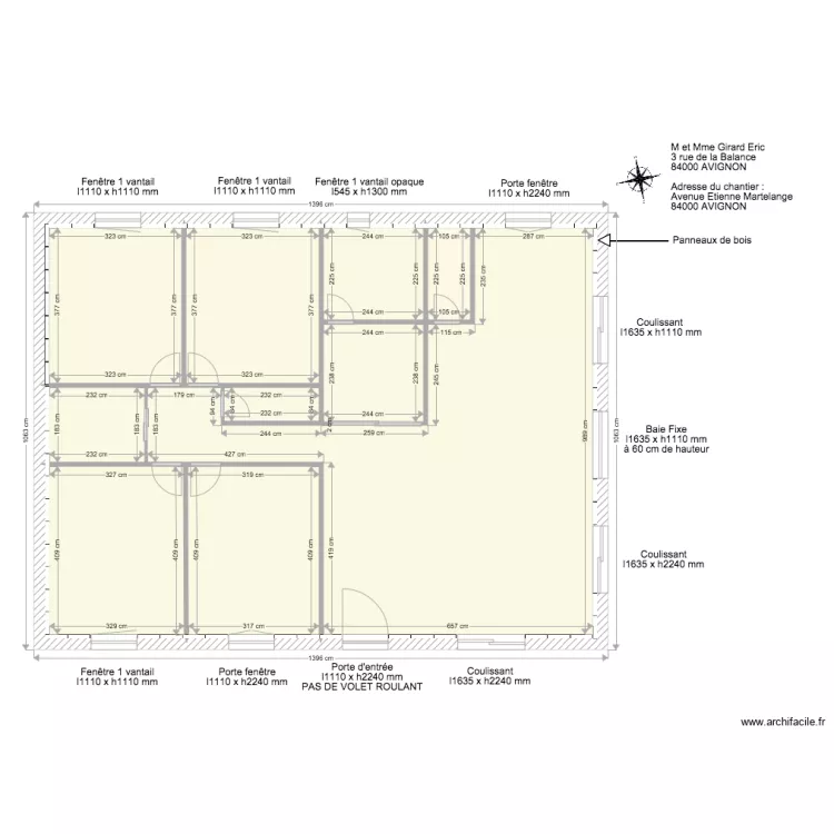 PLAN MAISON en Panneaux de bois. Plan de 