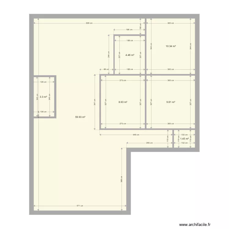 99 6 m2 maison rdc. Plan de 