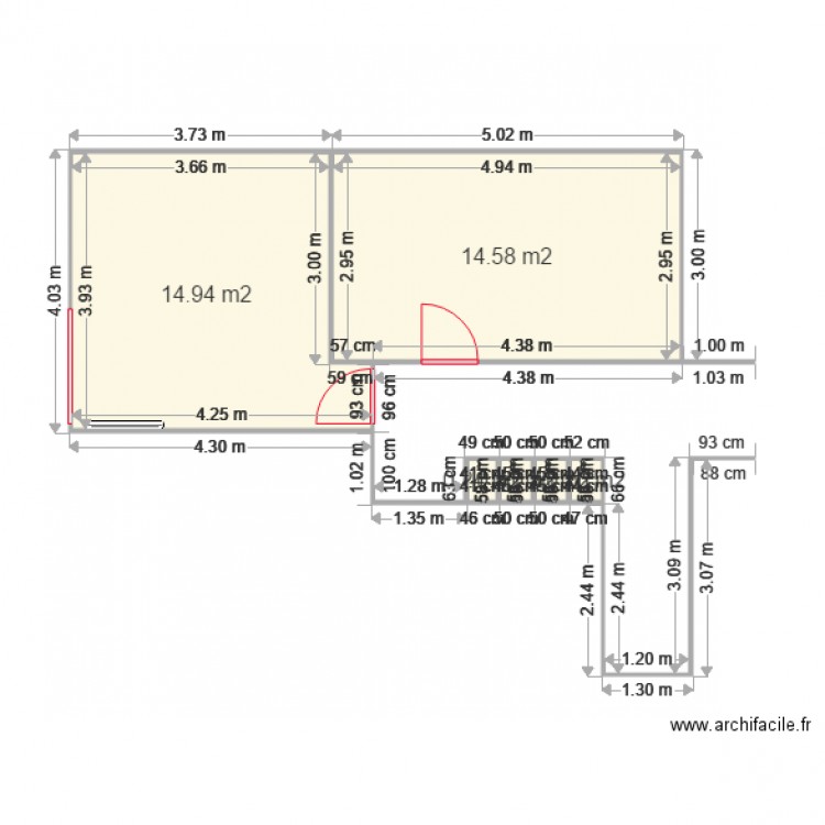 chambres. Plan de 0 pièce et 0 m2