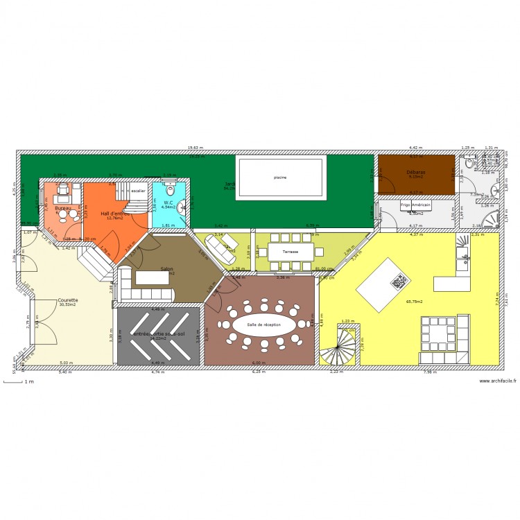 Ma villa du Bled rez de chaussée. Plan de 0 pièce et 0 m2