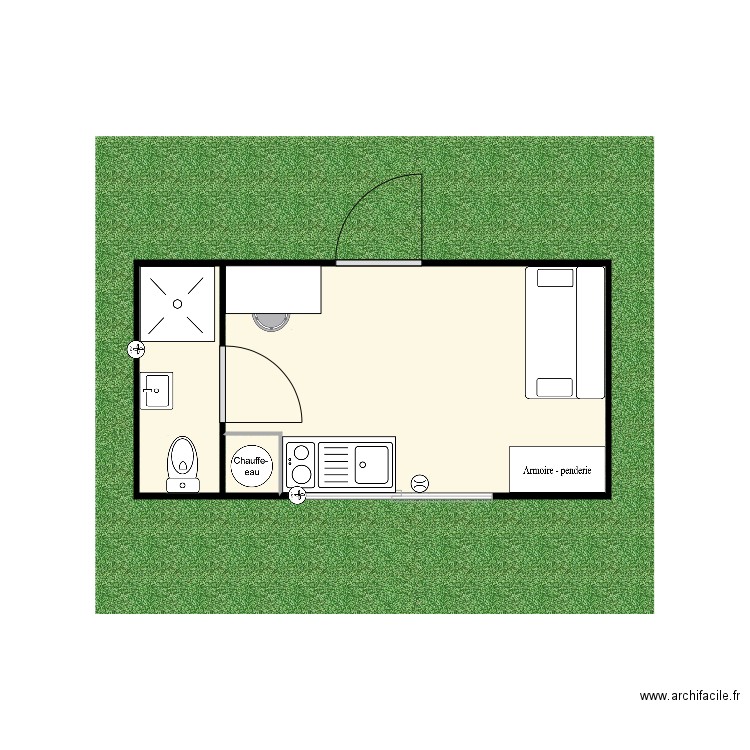Maison minimaliste intérieur version canapé . Plan de 0 pièce et 0 m2