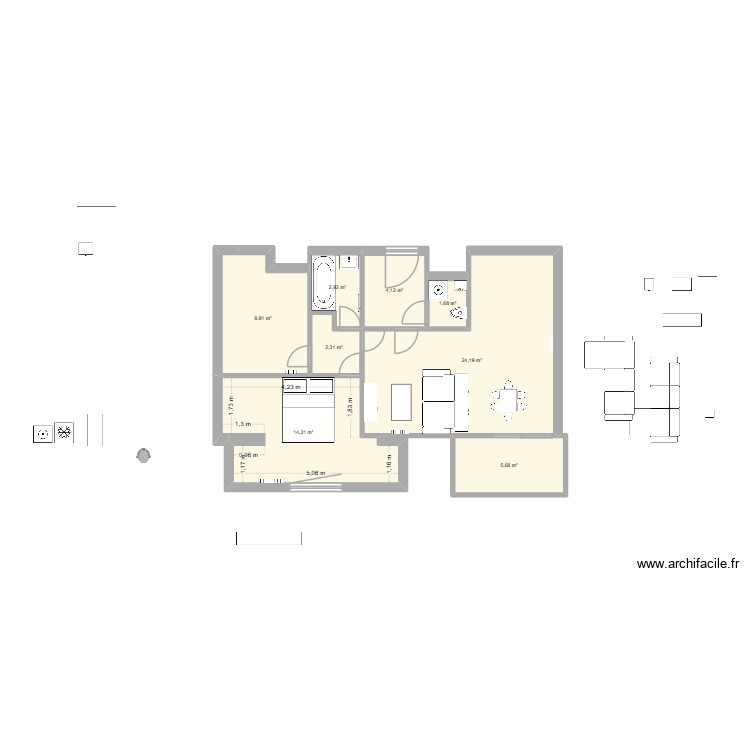 ext. Plan de 0 pièce et 0 m2