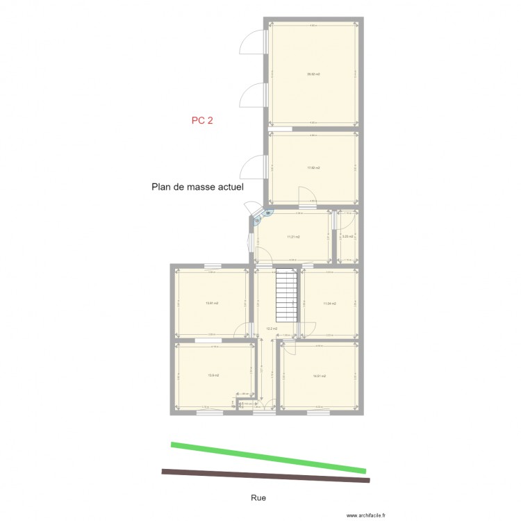 BASE LA SALLE PC2 projections envisagées. Plan de 0 pièce et 0 m2