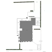 abri jardin plan de masse avec distance
