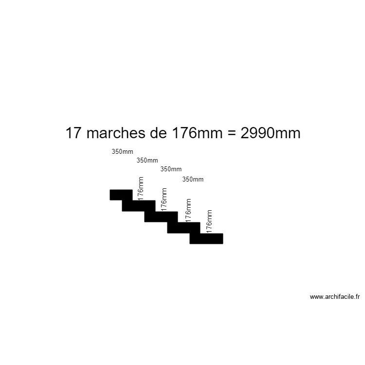 escalier maison corse. Plan de 