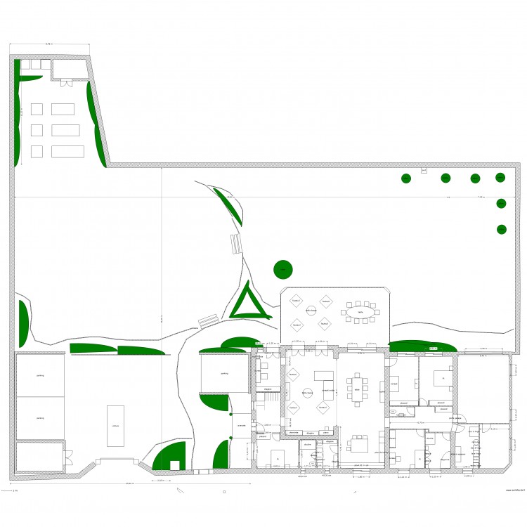 jardin. Plan de 0 pièce et 0 m2