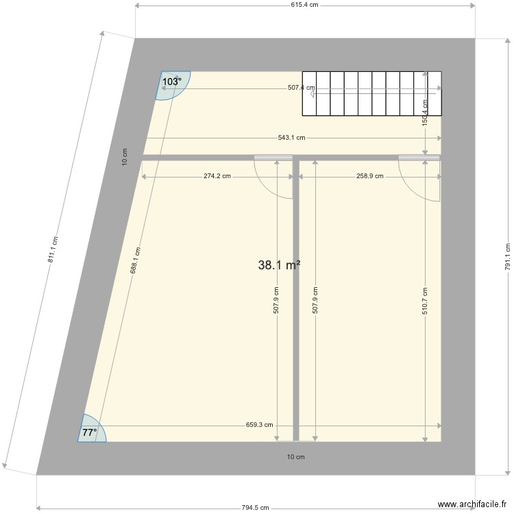 Chambres au dessus Grand salon. Plan de 0 pièce et 0 m2