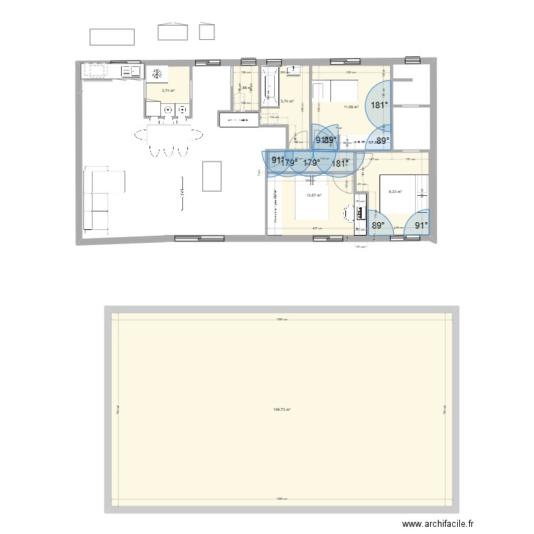 Maison Sophie 1. Plan de 7 pièces et 154 m2