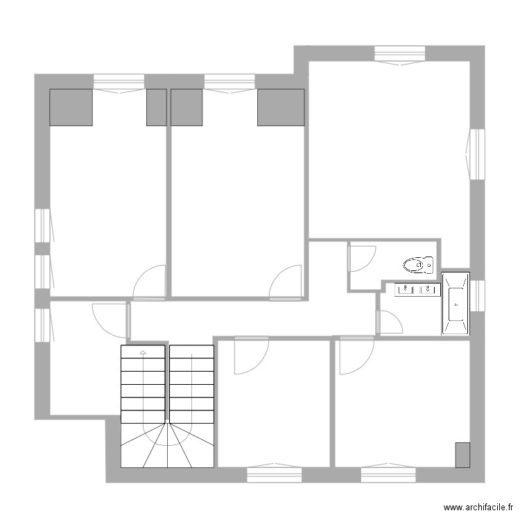 existant etage evry. Plan de 0 pièce et 0 m2