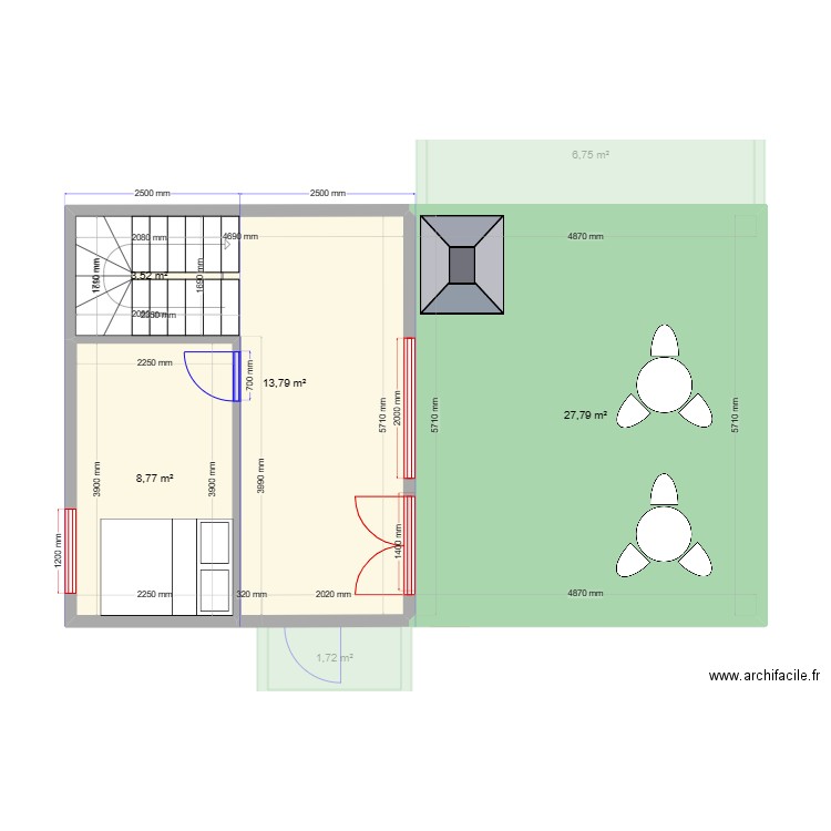 Минеево. Plan de 11 pièces et 119 m2