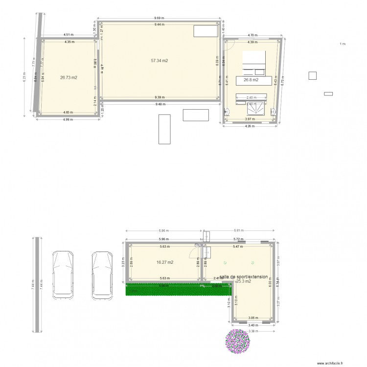 nathalie salle de sport etendue bis. Plan de 0 pièce et 0 m2