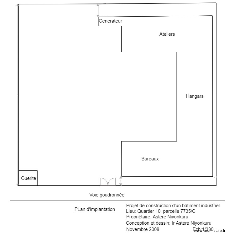 implantation A4. Plan de 0 pièce et 0 m2