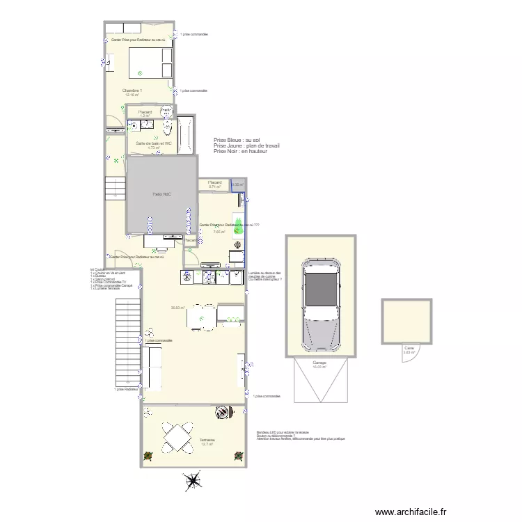 Appartement Aladin. Plan de 