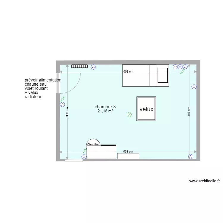 Chambre 3 définive. Plan de Chambre 3 définive. Plan de