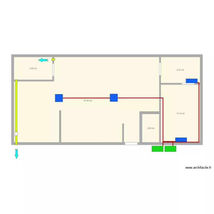 TRANSCONTINENT ST DENIS. Plan de 