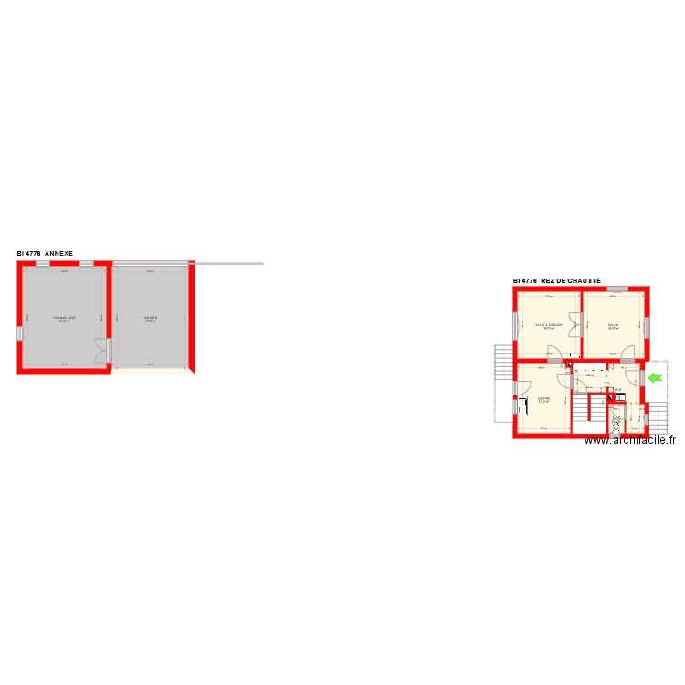 PLANS SUPERPOSES BI 4776. Plan de 0 pièce et 0 m2