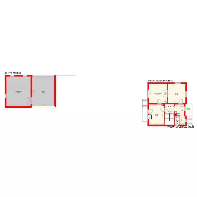 PLANS SUPERPOSES BI 4776. Plan de 