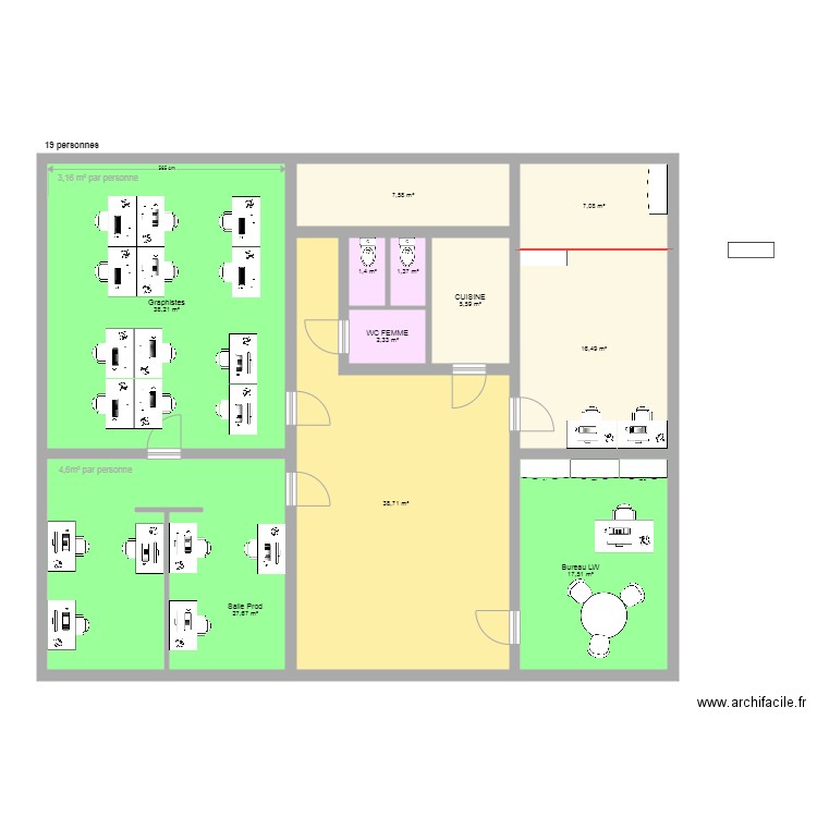 BUREAUXZ01. Plan de 0 pièce et 0 m2