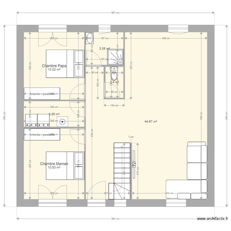 Ben Rais RDC. Plan de 0 pièce et 0 m2