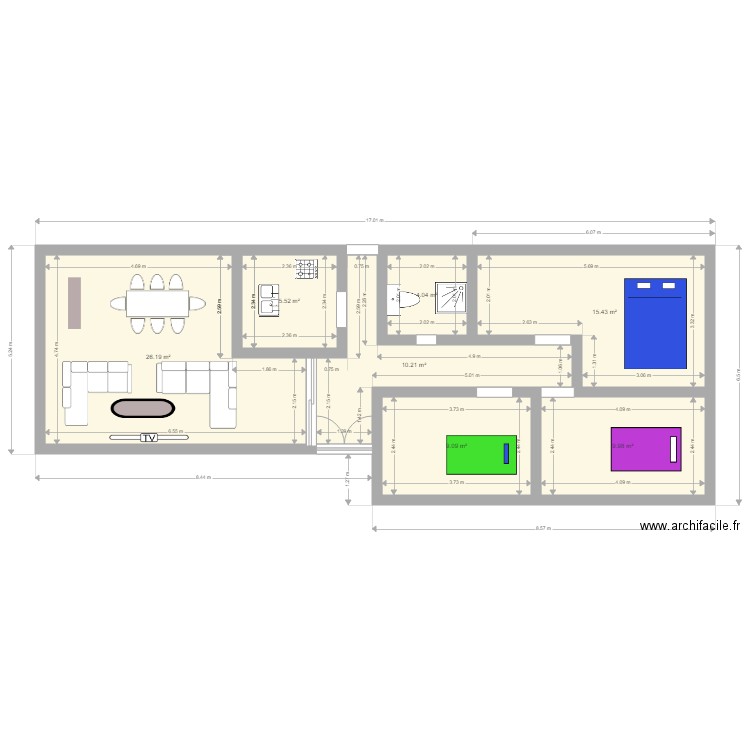 plan maison bazou2. Plan de 0 pièce et 0 m2