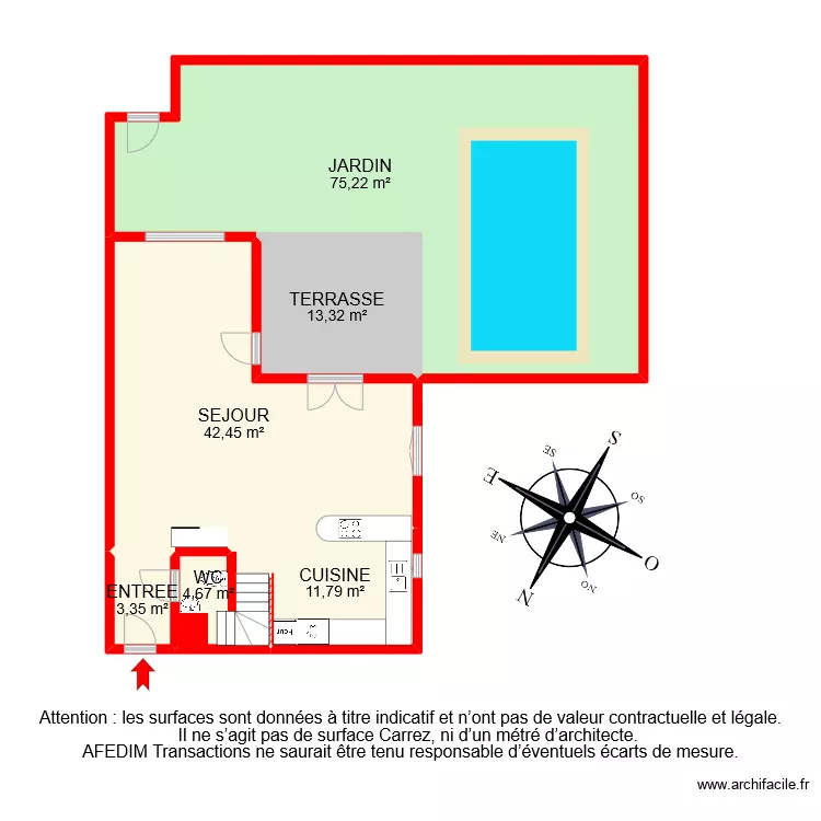 BI 10354 RDC. Plan de 