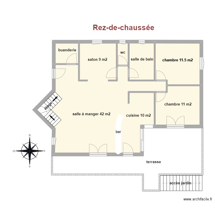 Rdc Monleon Magnoac. Plan de 0 pièce et 0 m2
