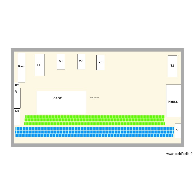 SALLE DE GYM 1. Plan de 0 pièce et 0 m2