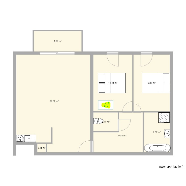 Brun Léonie. Plan de 0 pièce et 0 m2
