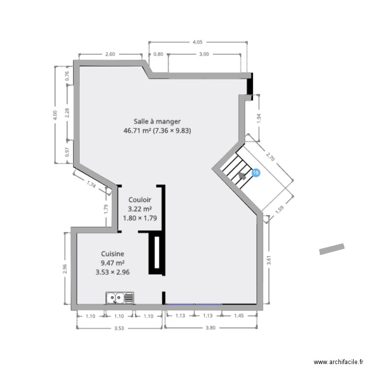pan rch raph. Plan de 0 pièce et 0 m2