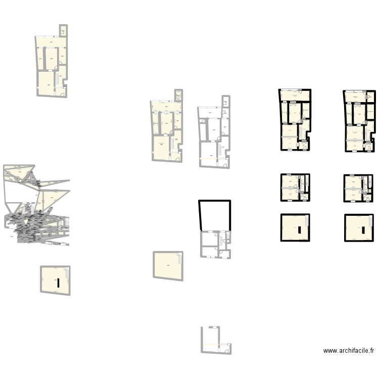 plans clem 2D. Plan de 326 pièces et 861 m2