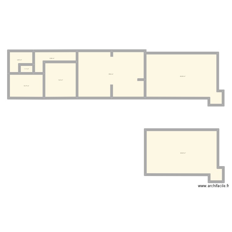 Plan maison à échelle. Plan de 0 pièce et 0 m2
