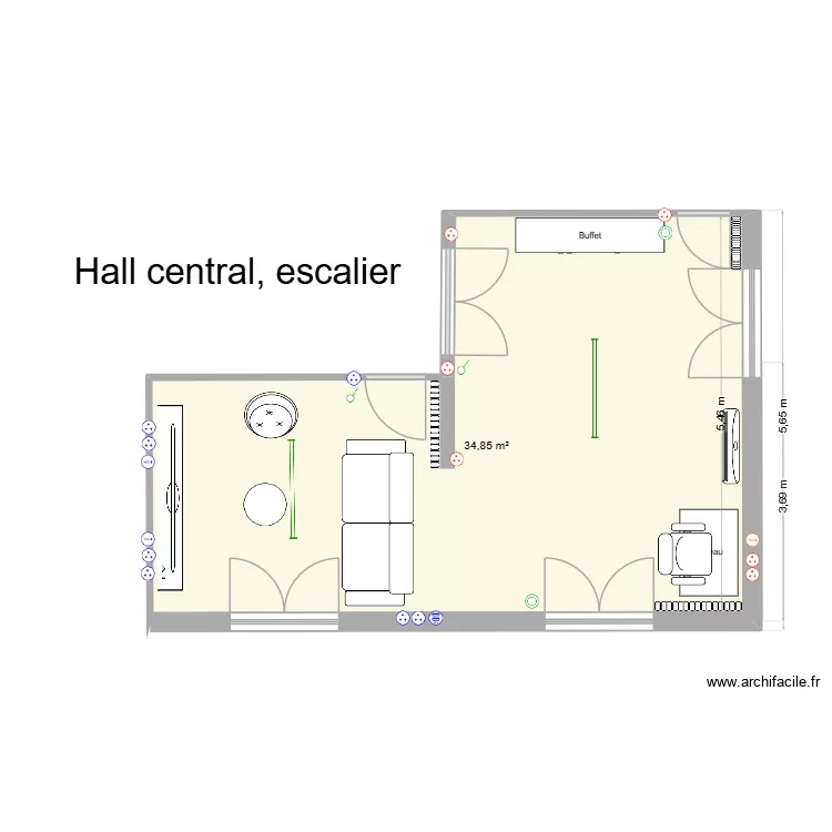 salon sam 3. Plan de 1 et 35 m² salon sam 3. Plan de 1 et 35 m²