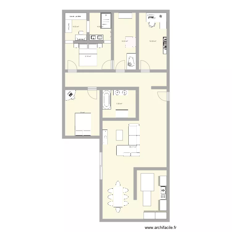 Maison. Plan de 