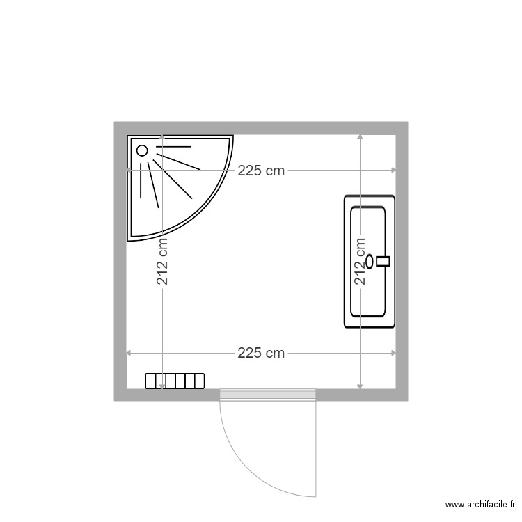 Louyon aprés travaux douche. Plan de 0 pièce et 0 m2