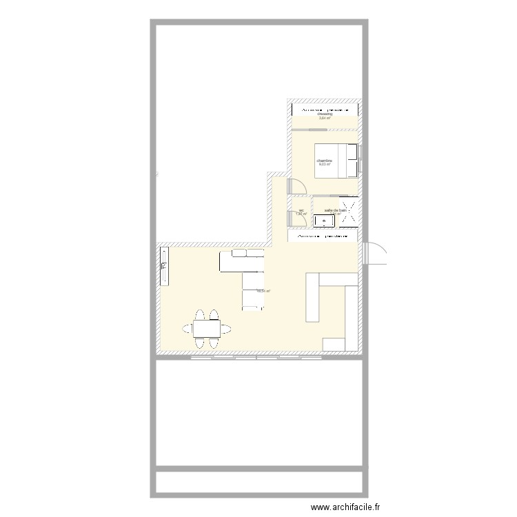 appartement villard de lans. Plan de 5 pièces et 65 m2