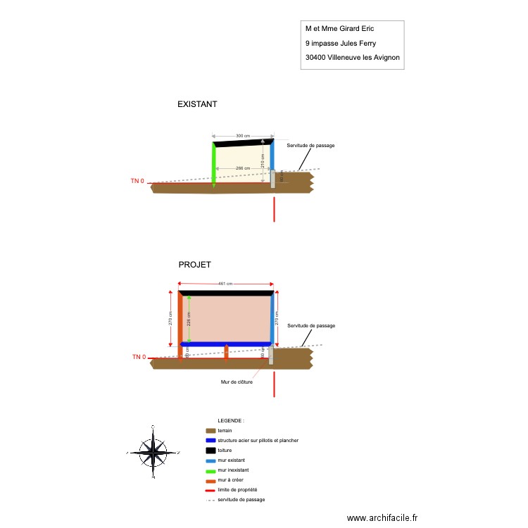 Plan de coupe 60 cm DP3. Plan de 0 pièce et 0 m2