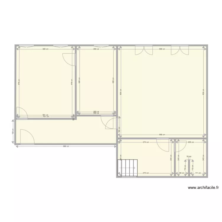 appart girardot existant. Plan de 