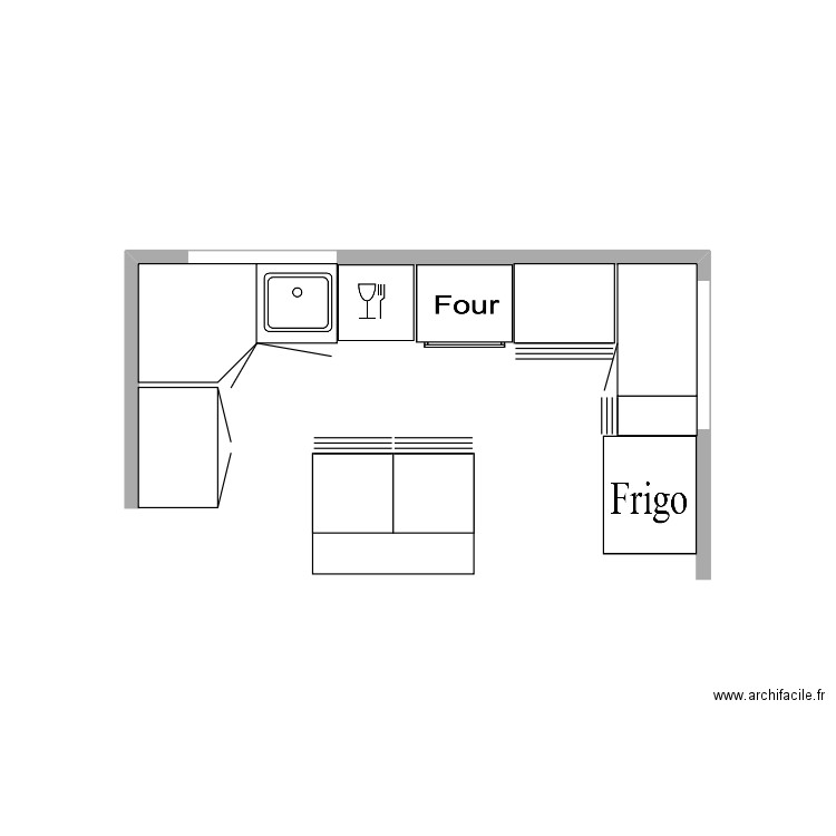 Rénos Chalet - Cuisine. Plan de 0 pièce et 0 m2