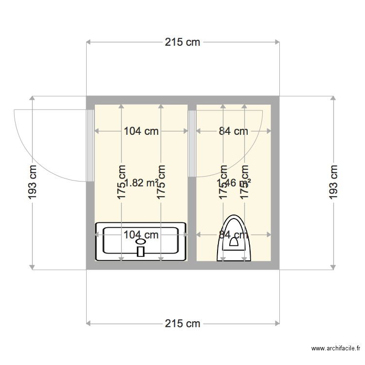 Zanaroli WC extension. Plan de 0 pièce et 0 m2
