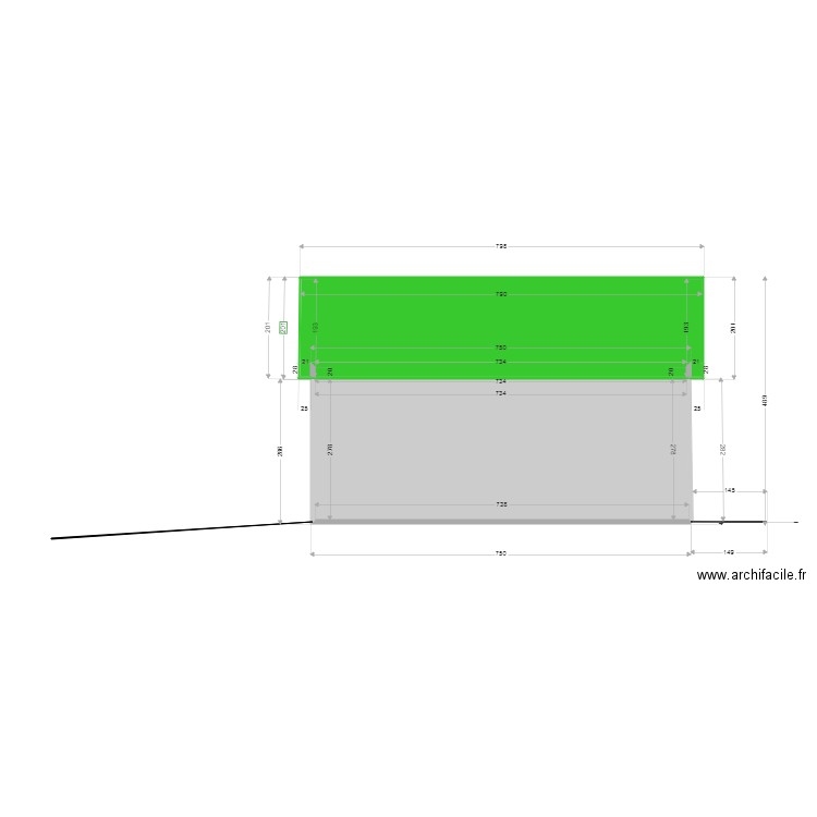 garage face est aa3. Plan de 0 pièce et 0 m2