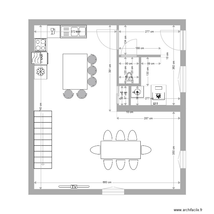 channel log. Plan de 0 pièce et 0 m2