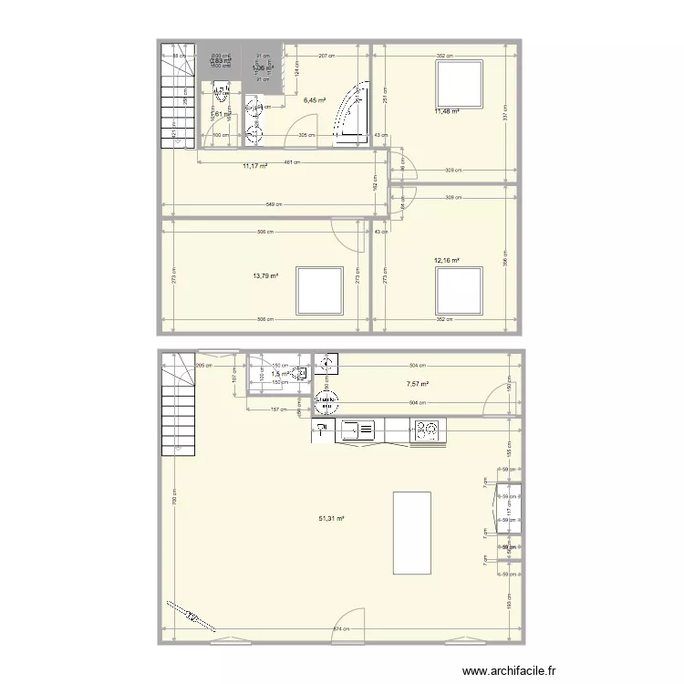 Moulin appt 1 rdc. Plan de 