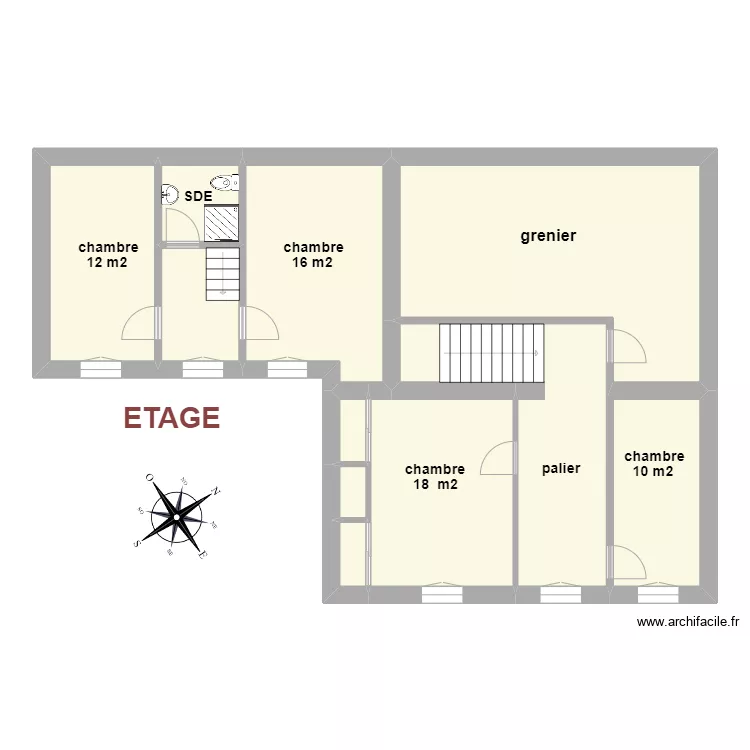 etage Abadie. Plan de 