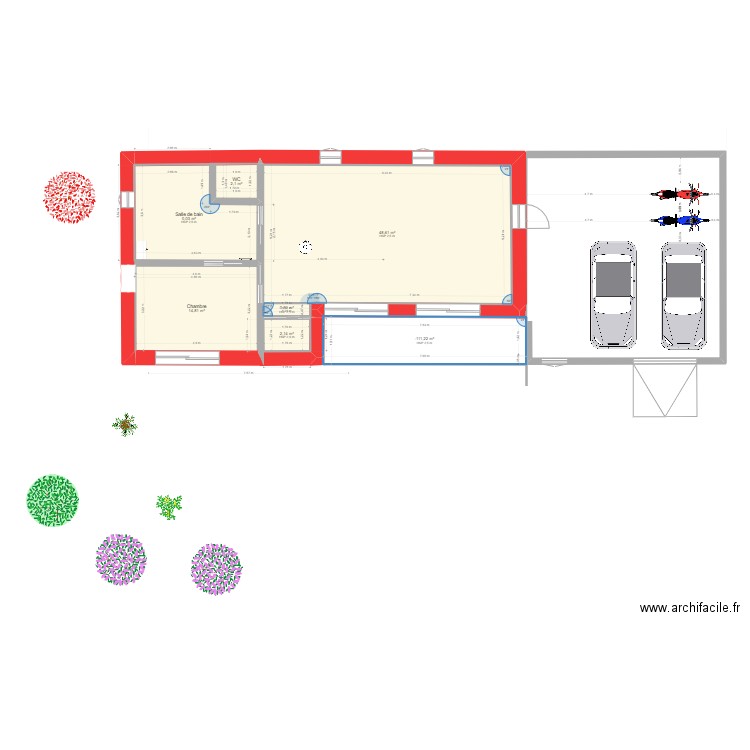 plan ebreuil 4. Plan de 7 pièces et 96 m2